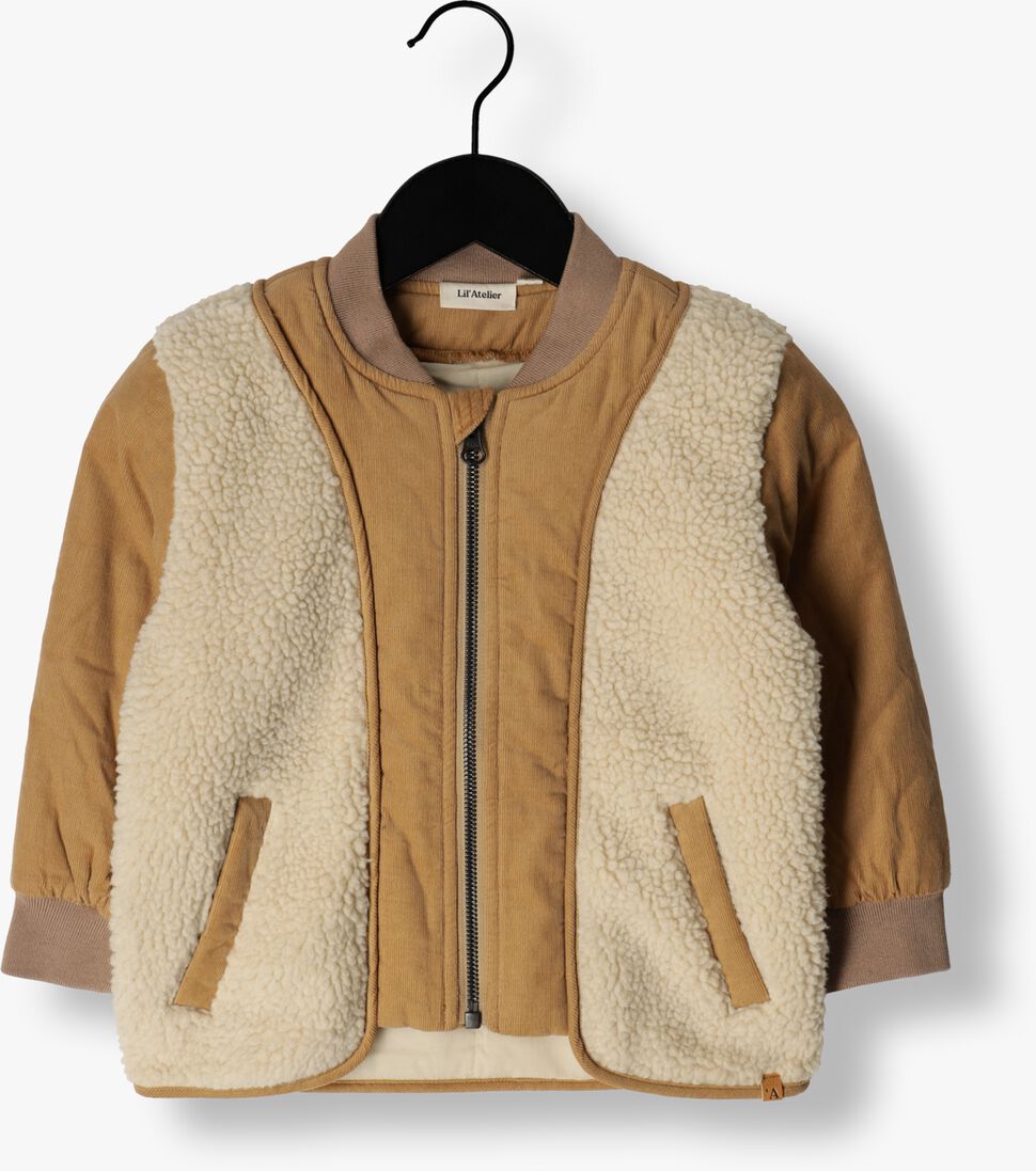 LIL\\' ATELIER beige lil' atelier jack nmmnalo bomber sherpa jacket