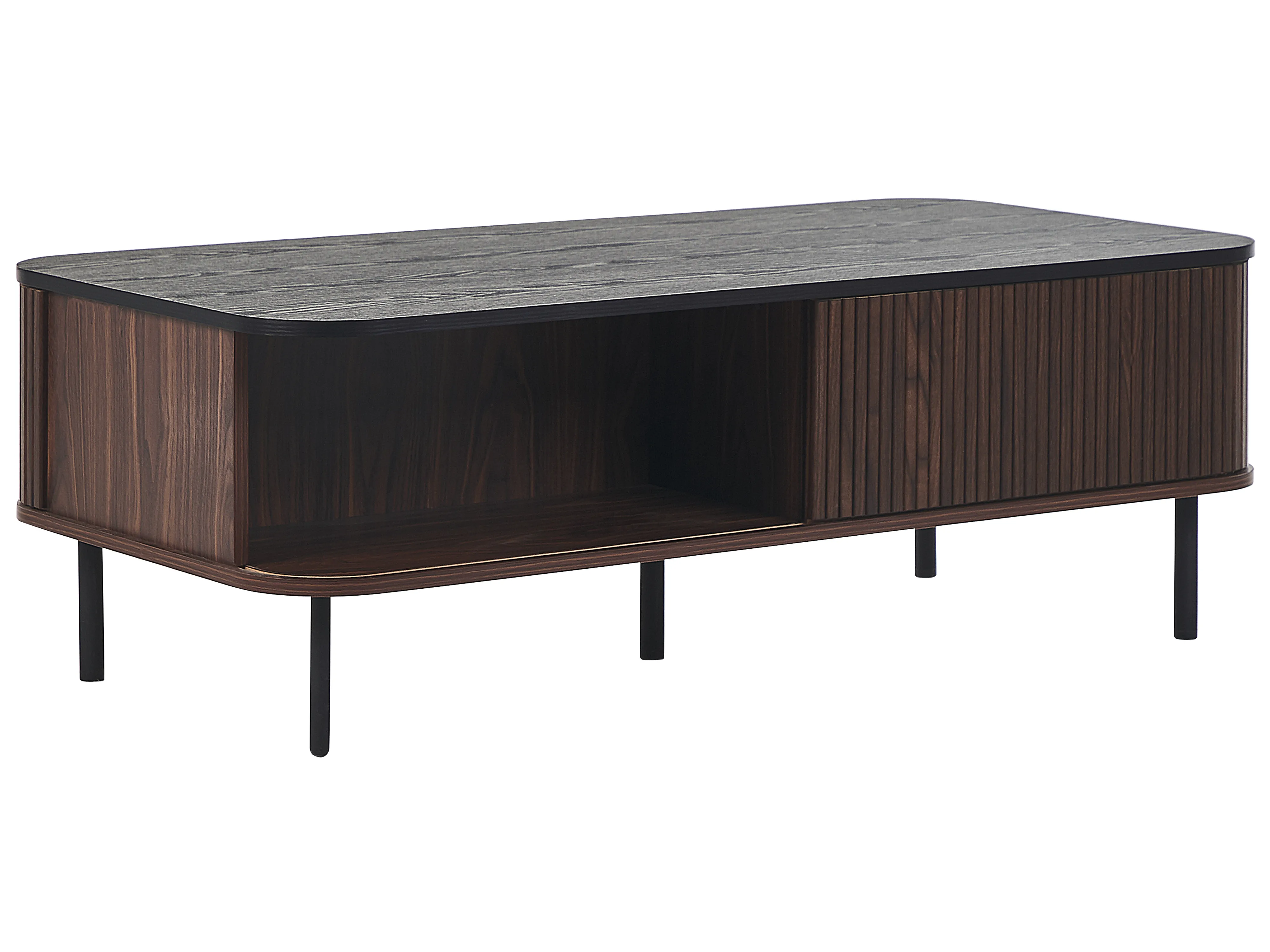 Salontafel JOSE Donkerbruin met opbergruimte