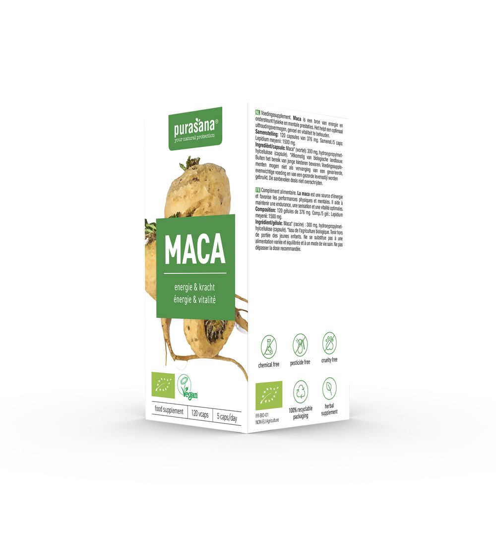 Purasana Maca Vegan Bio (120 vega capsules)