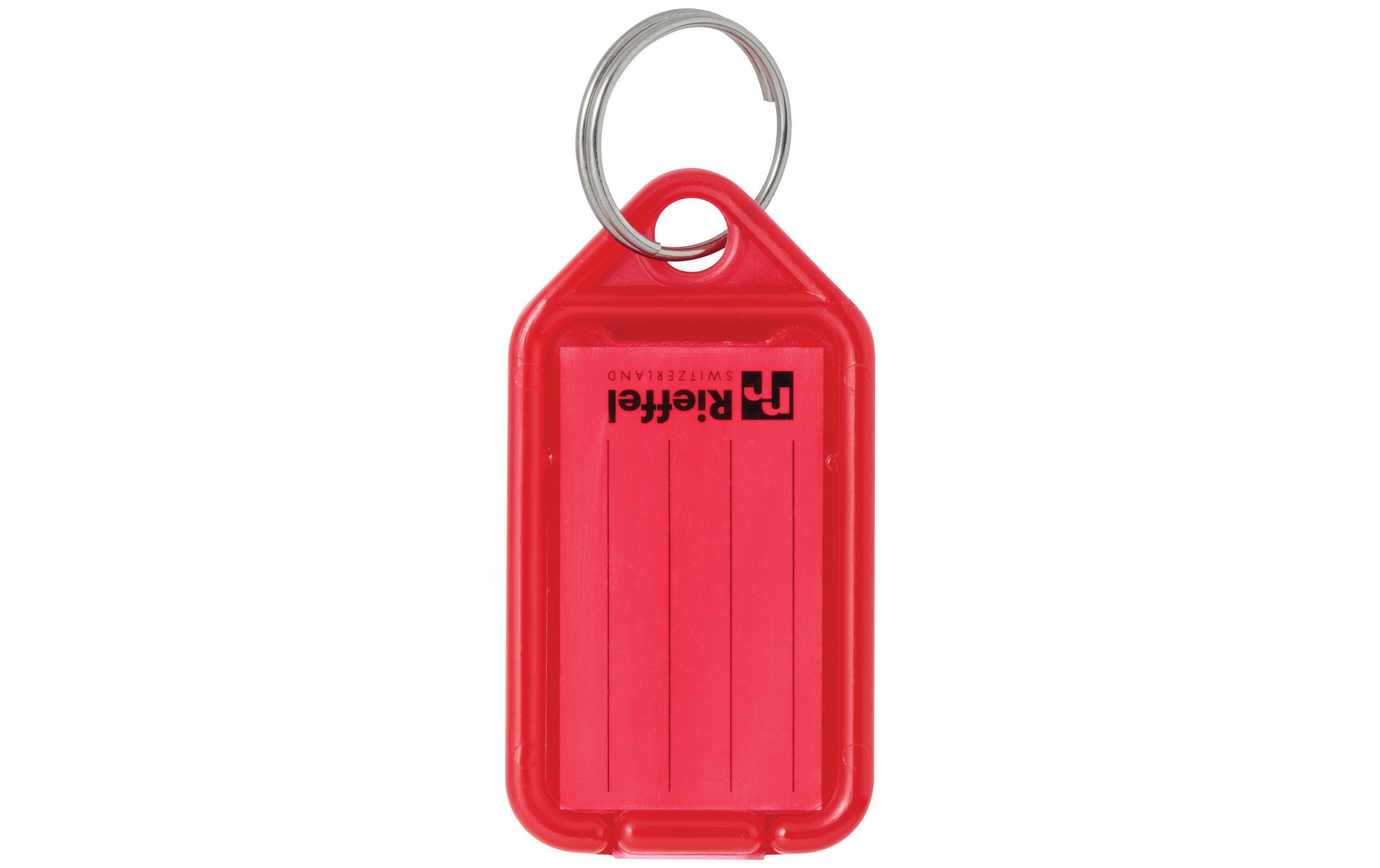 Schlüsselanhänger KeyTag 100 Stück, RotBeschriftbare Anhänger