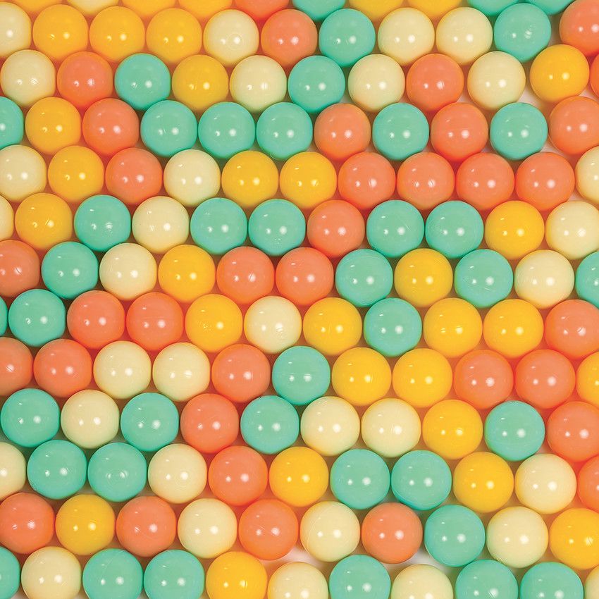 Lot de 60 balles multicolores - Ecru