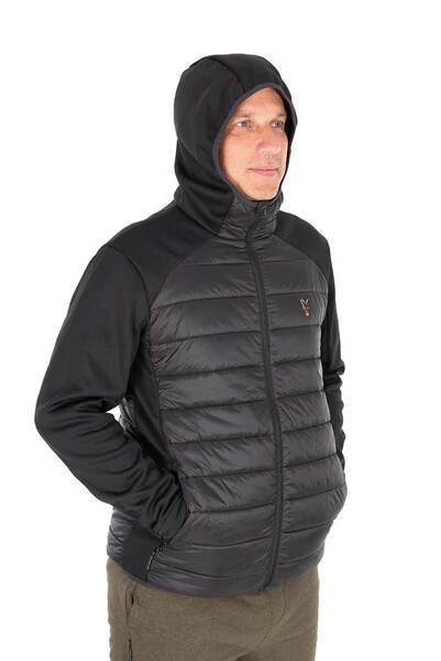Veste Hybride Noir/Orange Fox Collection