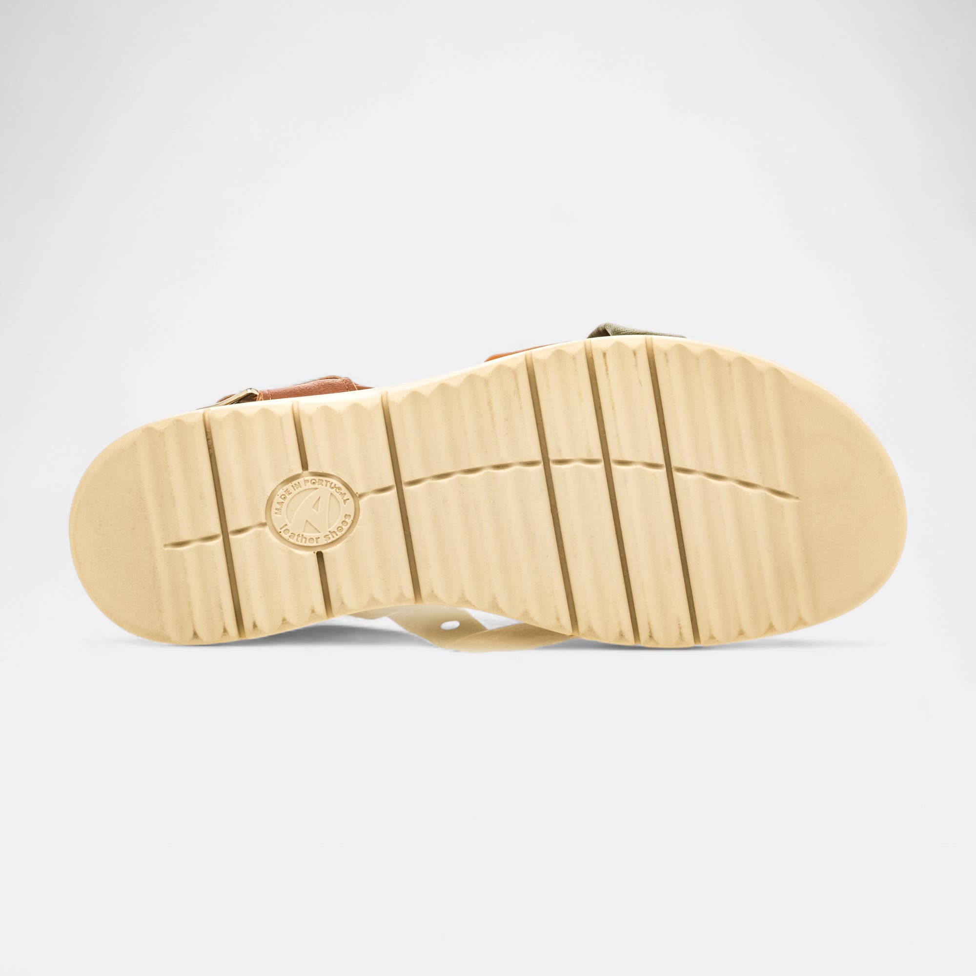 Sandales Femme en cuir cognac