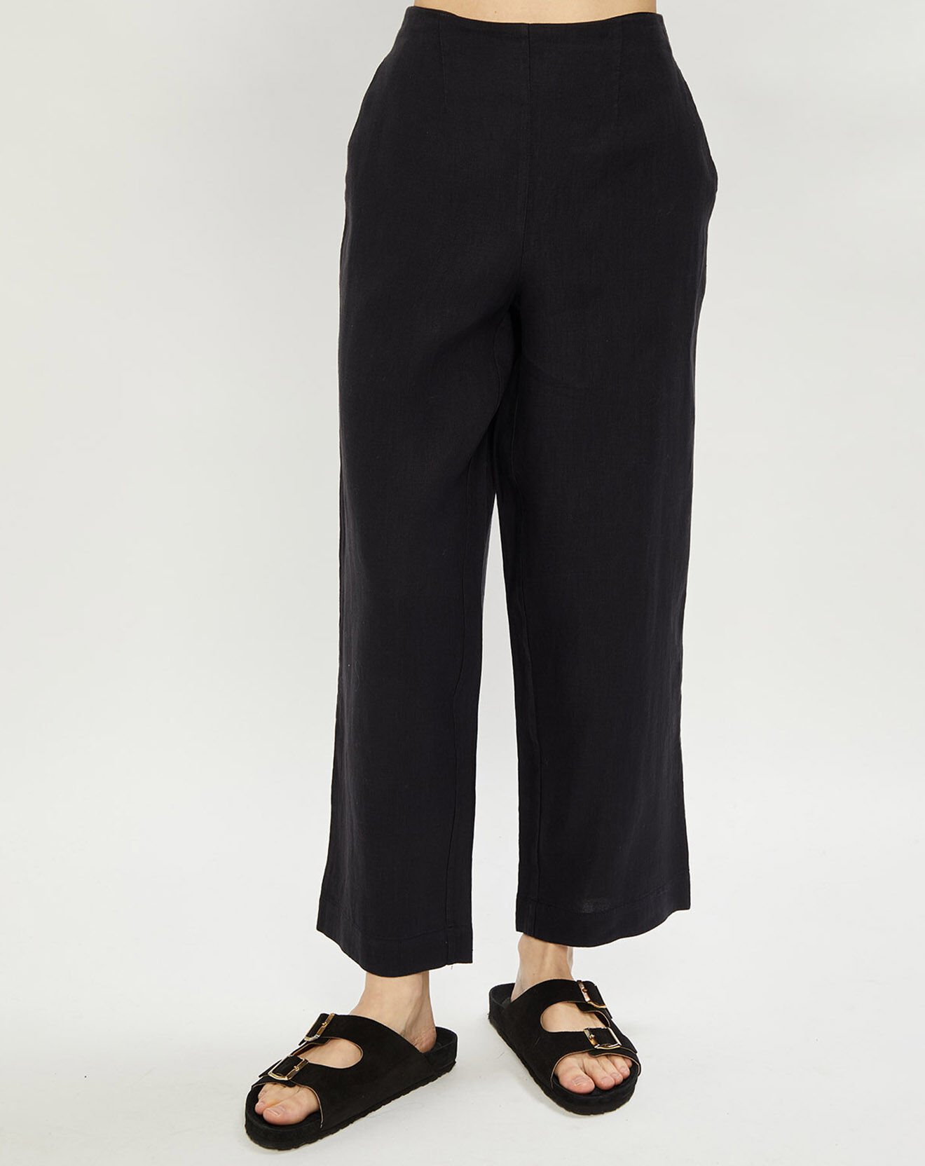 Harris Wilson Pantalon 100% Lin Carlos fumée