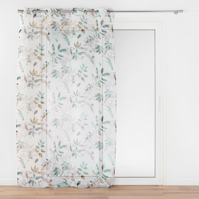 PANNEAU OEILLETS 140X240CM VOILE SABLE IMPRIME DILARIS