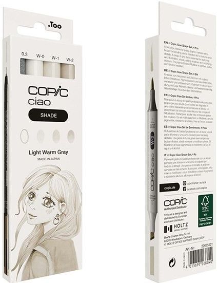 Copic - Ciao Shade Markerset - Licht Warm Grijs - 4 Stuks