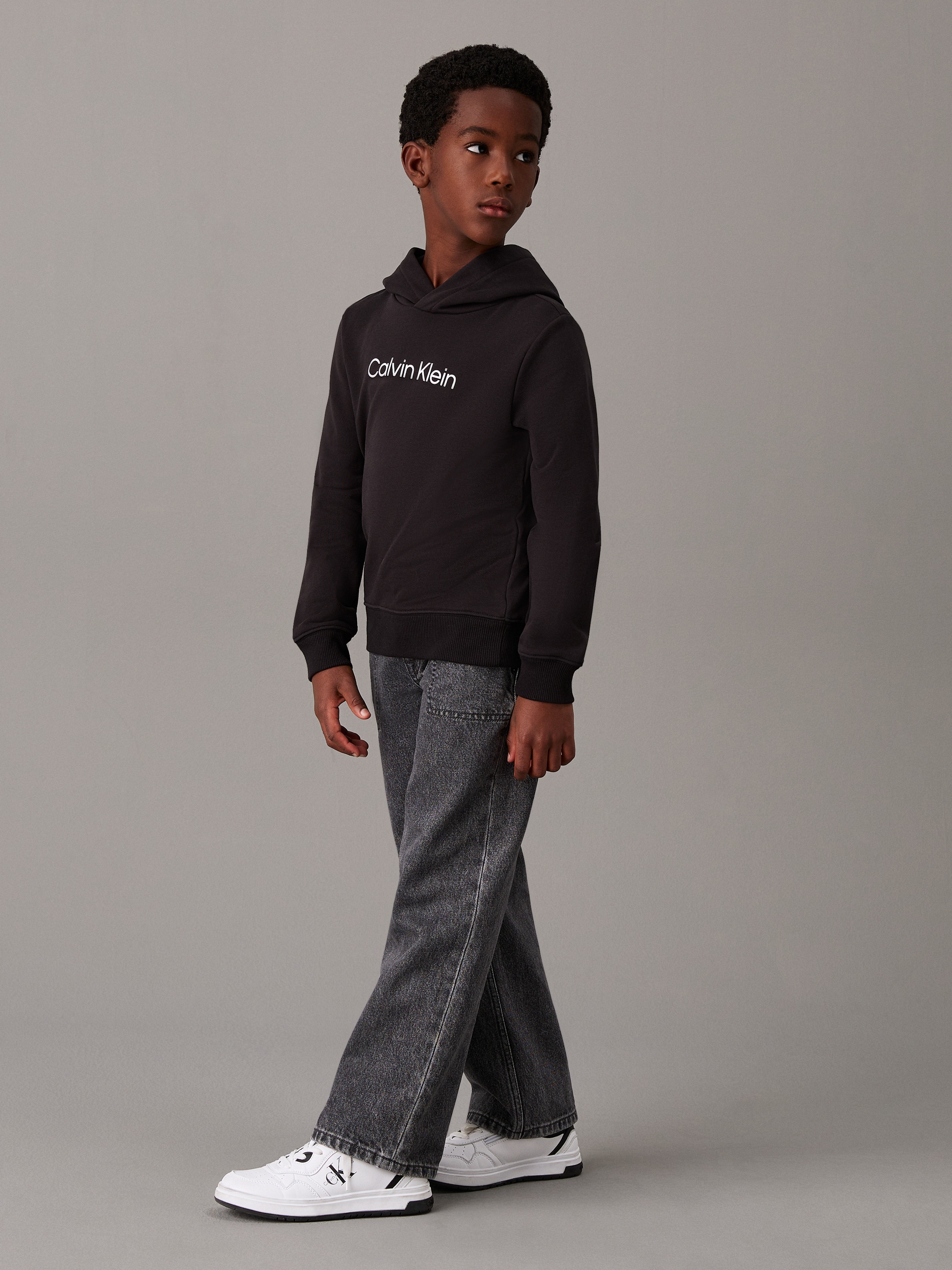 Calvin Klein Jeans Kapuzensweatshirt »Inst. Logo Reg. Terry Hoodie«, für Kinder bis 16 Jahre und mit Logoschriftzug