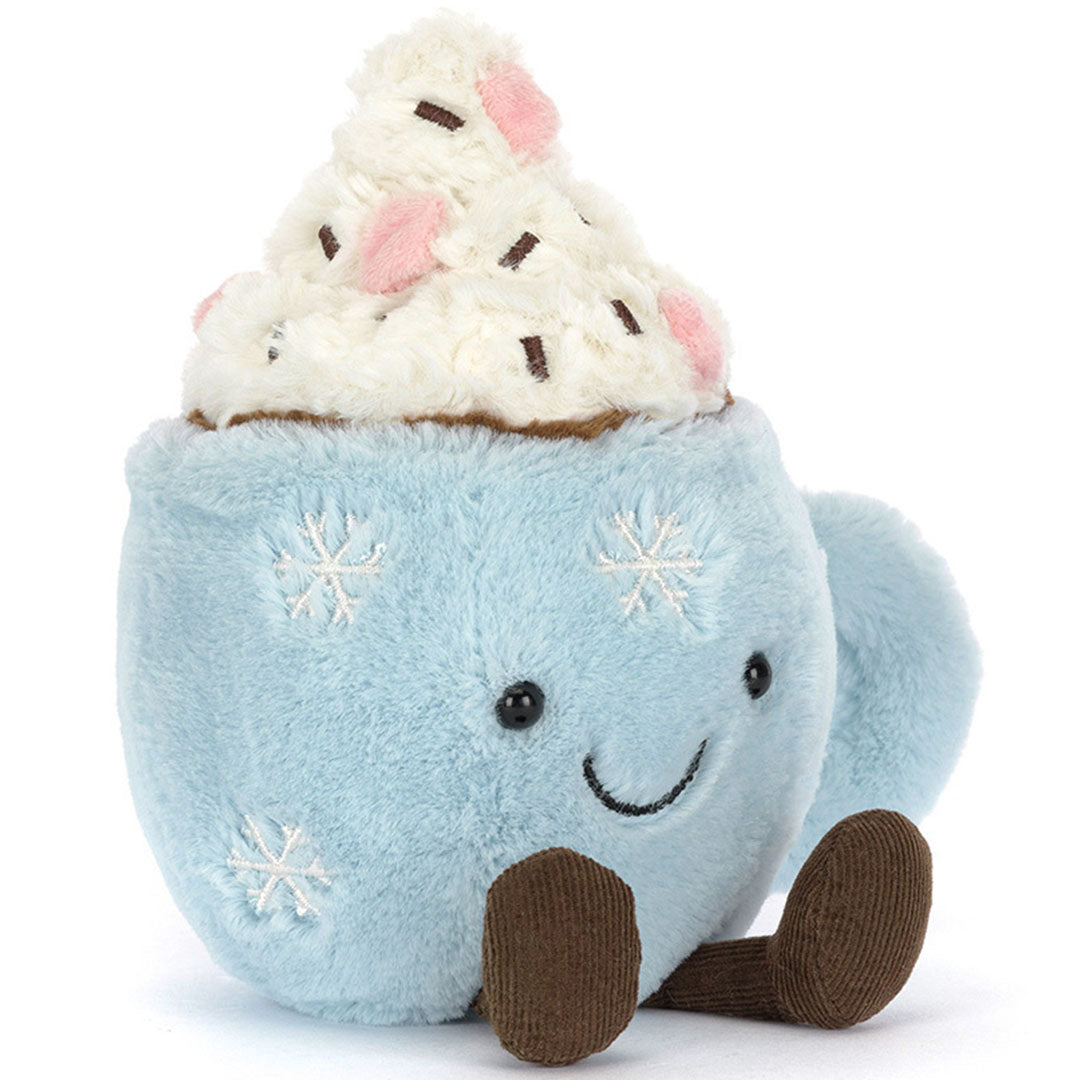 jellycat amuseables knuffelbeker warme chocolademelk - 21 cm