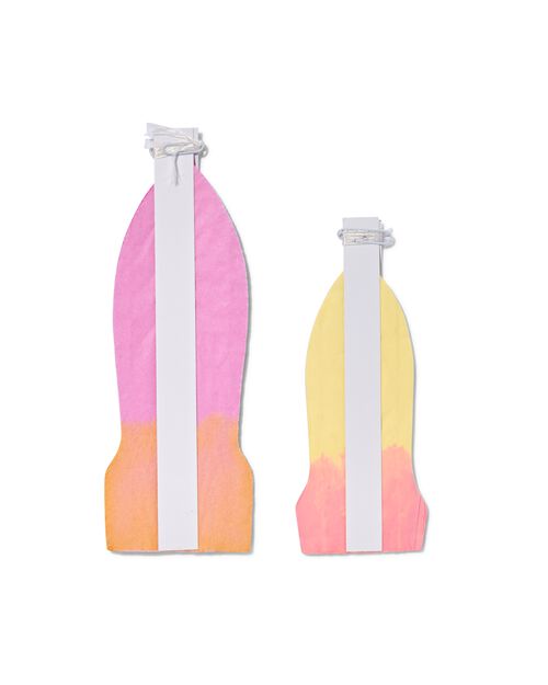 2 éventails en papier alvéolé