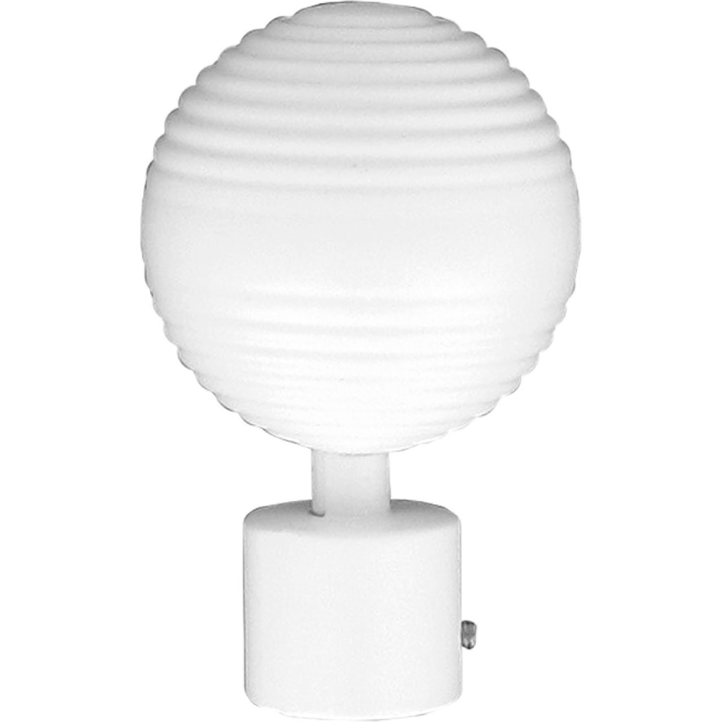 Lot de 2 embouts GLOBE blanc mat D 20mm