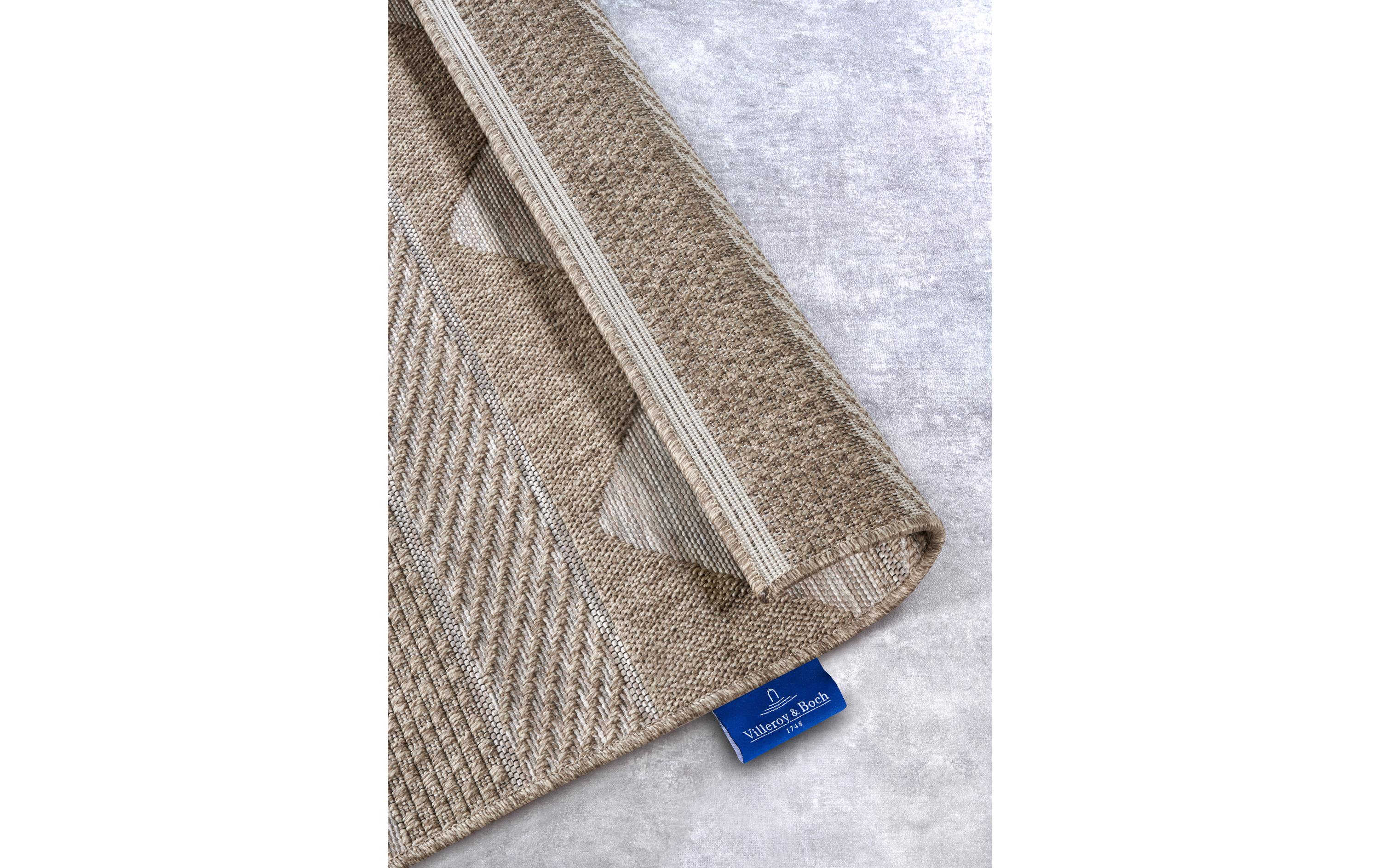 Teppich Elisabeth 155 cm x 230 cmIn- und Outdoor Teppich, modernes Flachgewebe, Boho, Ethno-Look, wetterfest und UV-beständig für Balkon, Terrasse, Garten, Wohnzimmer, Wintergarten