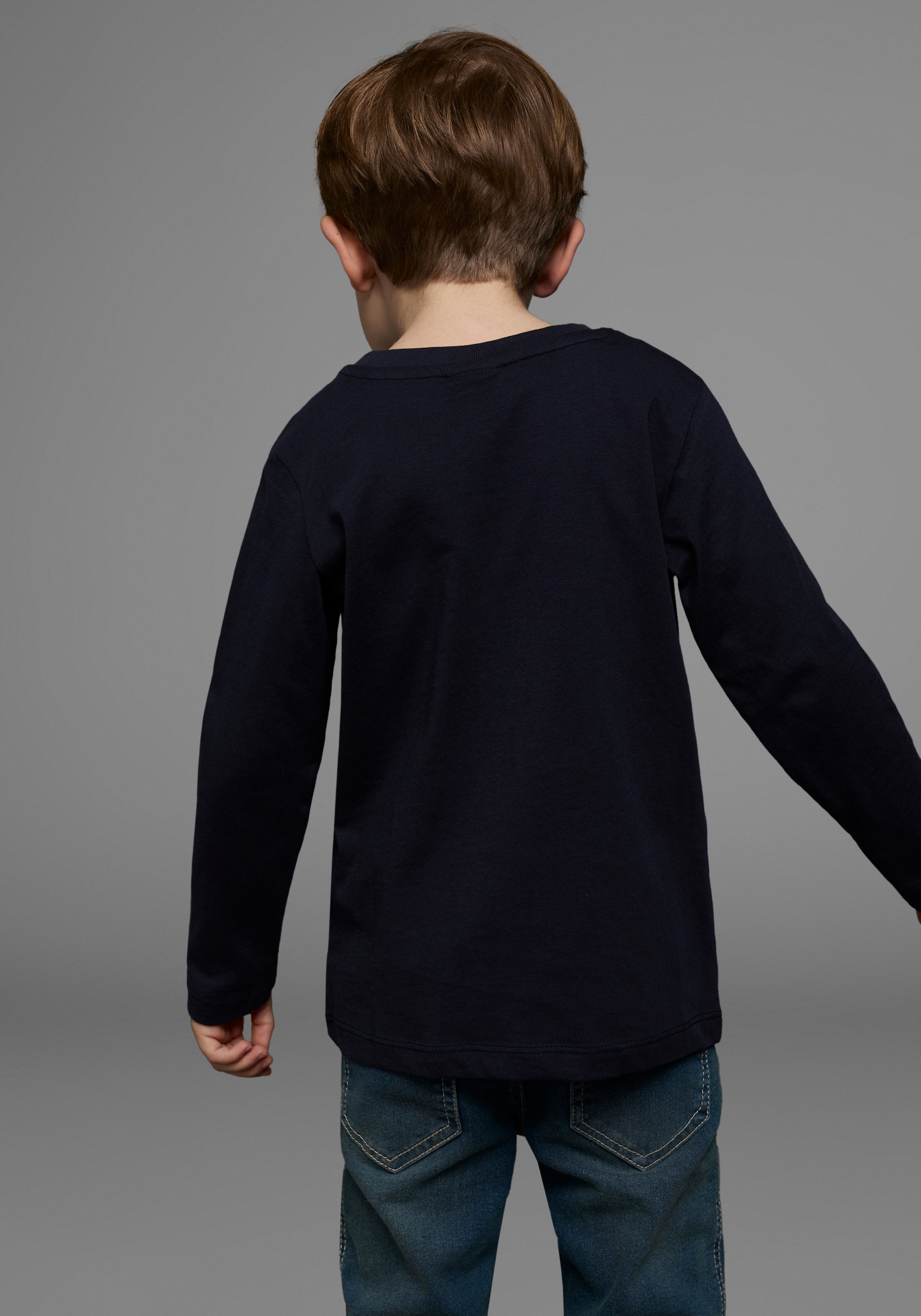 KIDSWORLD Langarmshirt »LET´S PLAY«, Langarm,  Basic-Stil,  aus  Baumwolle