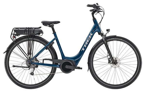 Vélo de Ville Électrique Trek Verve  1 Lowstep Shimano Altus 8V 400Wh Bleu Auqatic