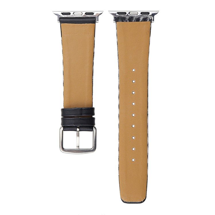 Apple Watch (49/46/45/44 mm) Wollstoff / Kunstleder Armband mit Dornschliesse (Gelenkumfang: 170-210mm) - Rosa / Braun
