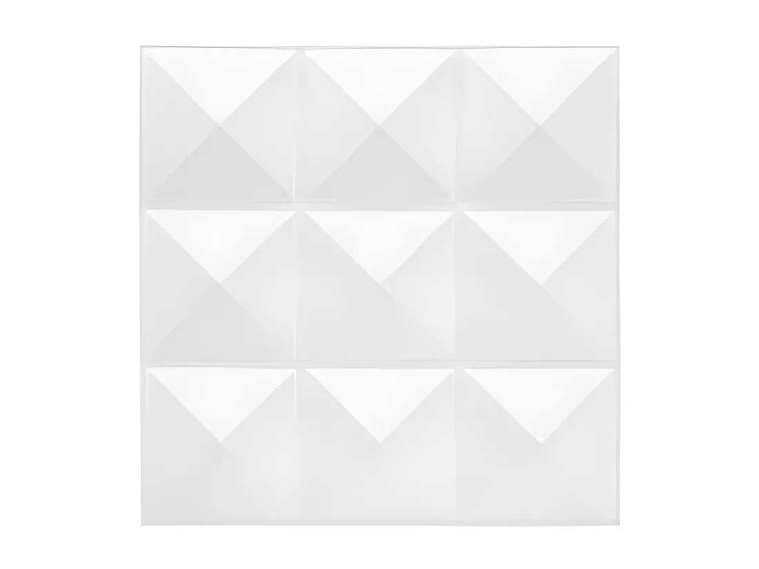 Sticker en relief - 6 plaquettes de 9 carreaux - Blanc