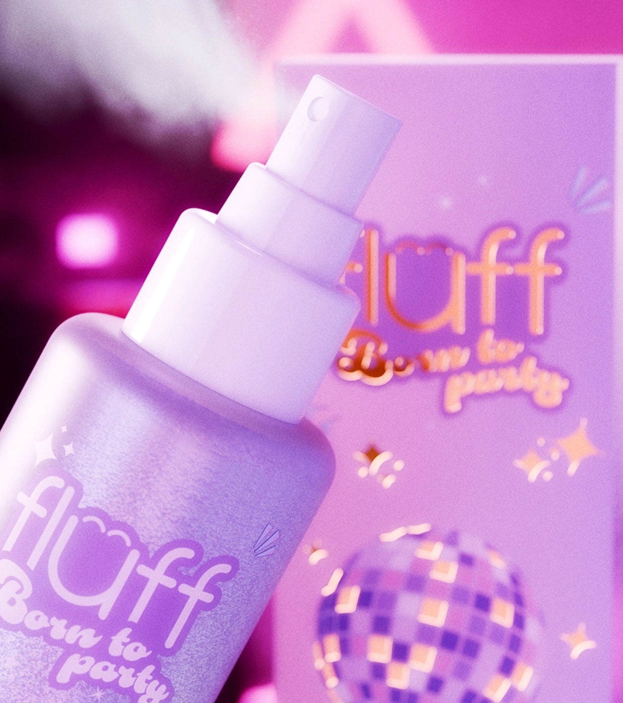 Fluff - *Born to Party* - Spray Corporal e Capilar com Glitter