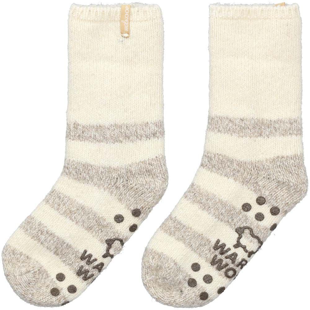 Welkoop - Huissokken - Wol - Zand gestreept - 35-38