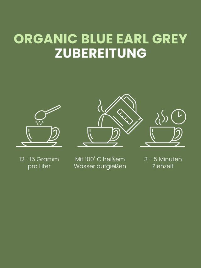Schwarzer Tee BIO Blue Earl Grey, lose, 3er-Set