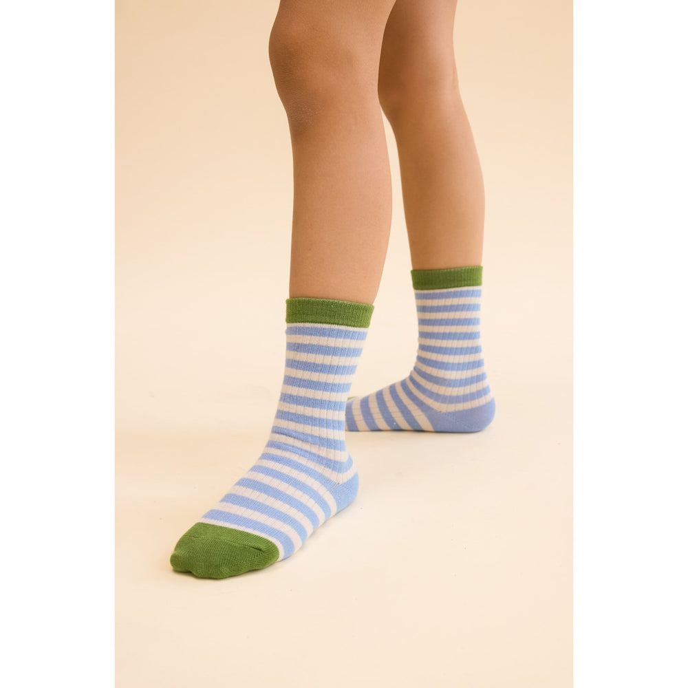 Køb Flöss Blue Stripe Mix 2-pack Vilde Strømper 2-pack