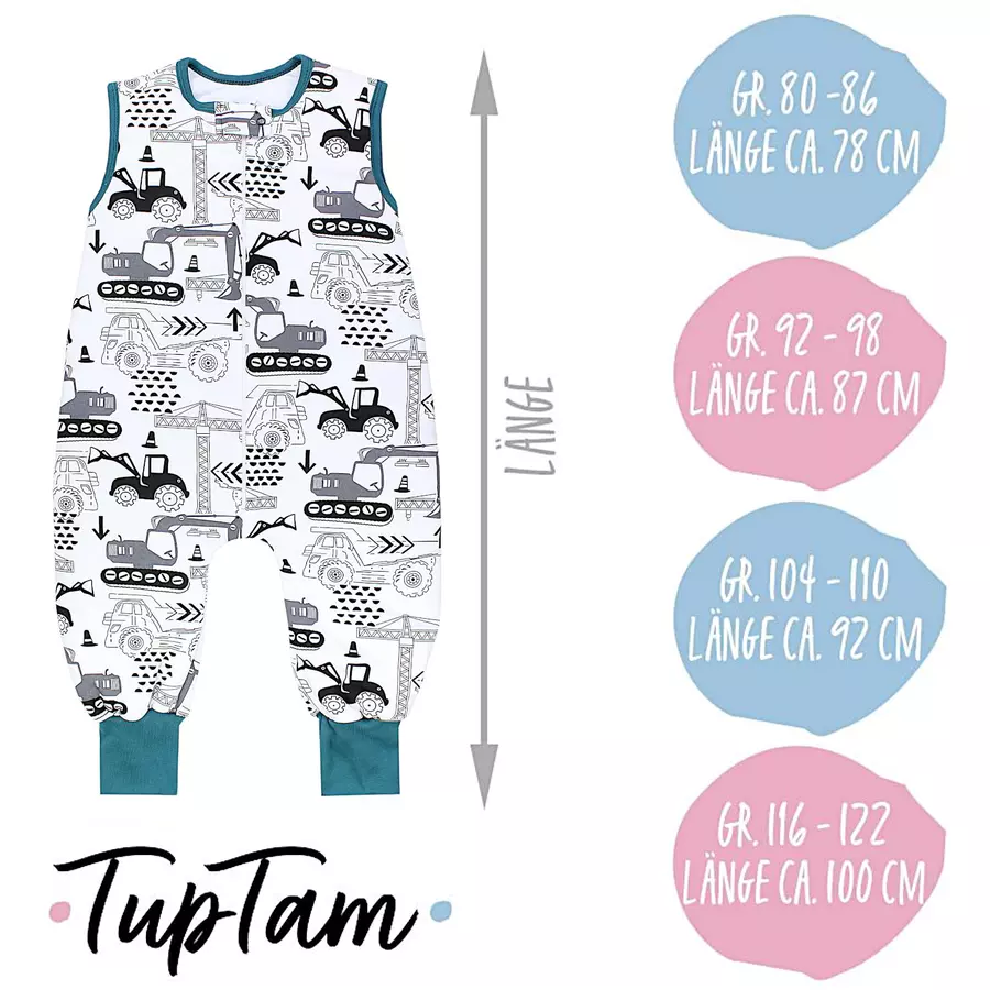 TupTam Baby  Winter Schlafsack mit Beinen 2,5 Tog grün Modell 1