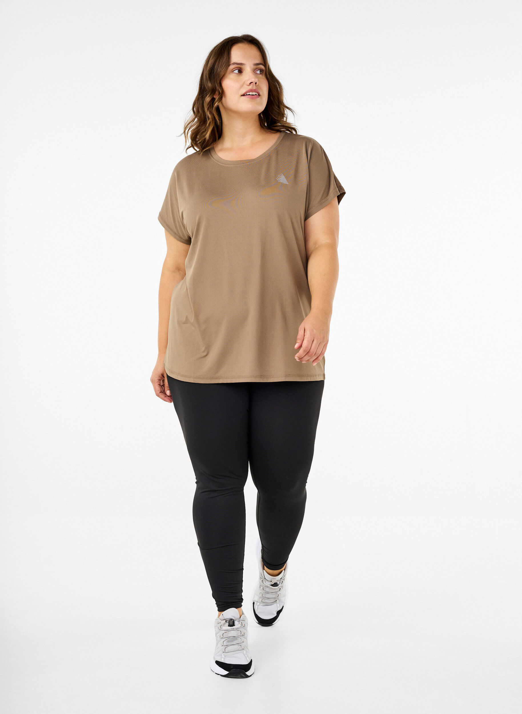 Ensfarvet trænings t-shirt