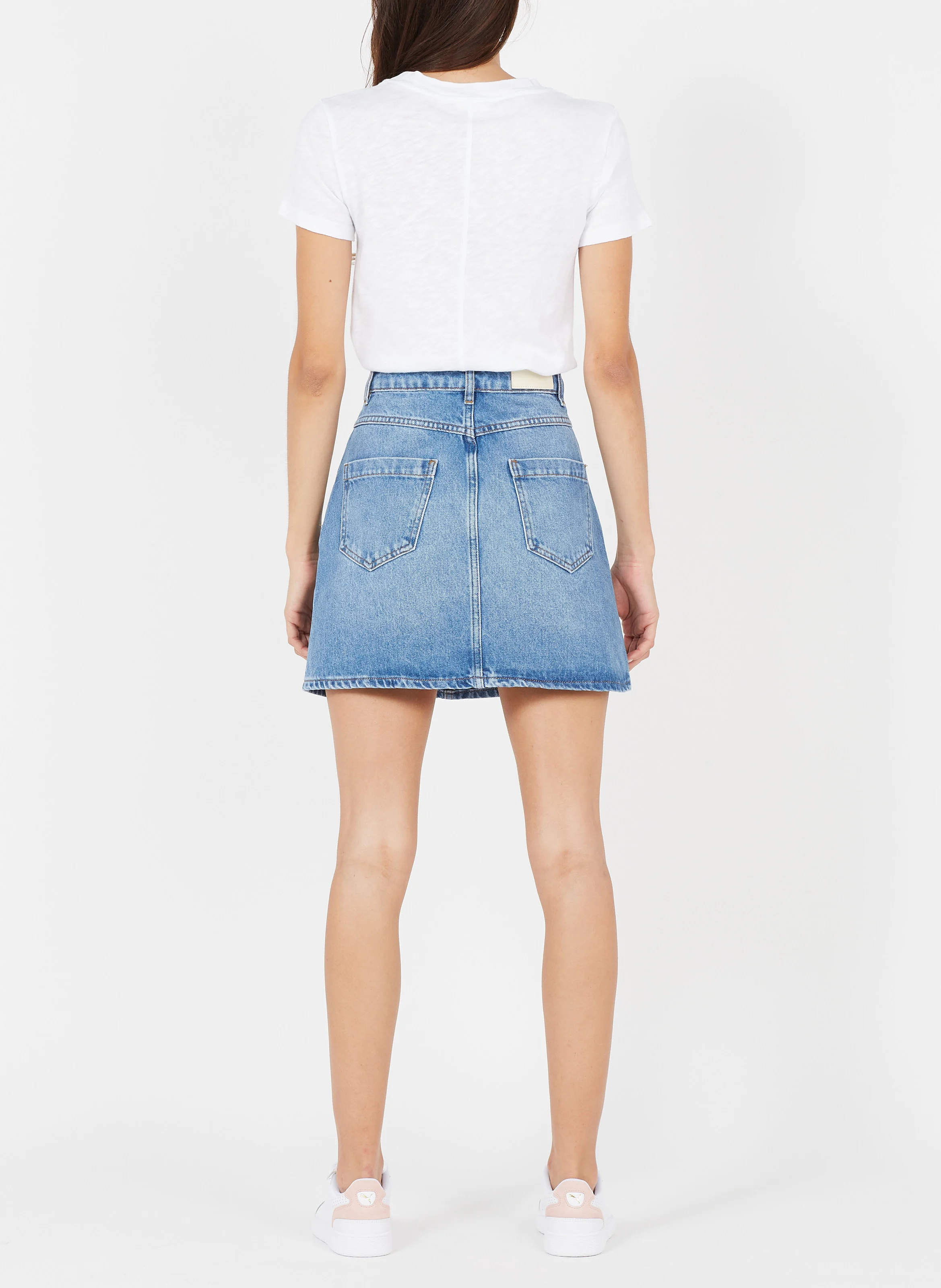 SONOMA - Tee-shirt col rond droit en coton | Blanc