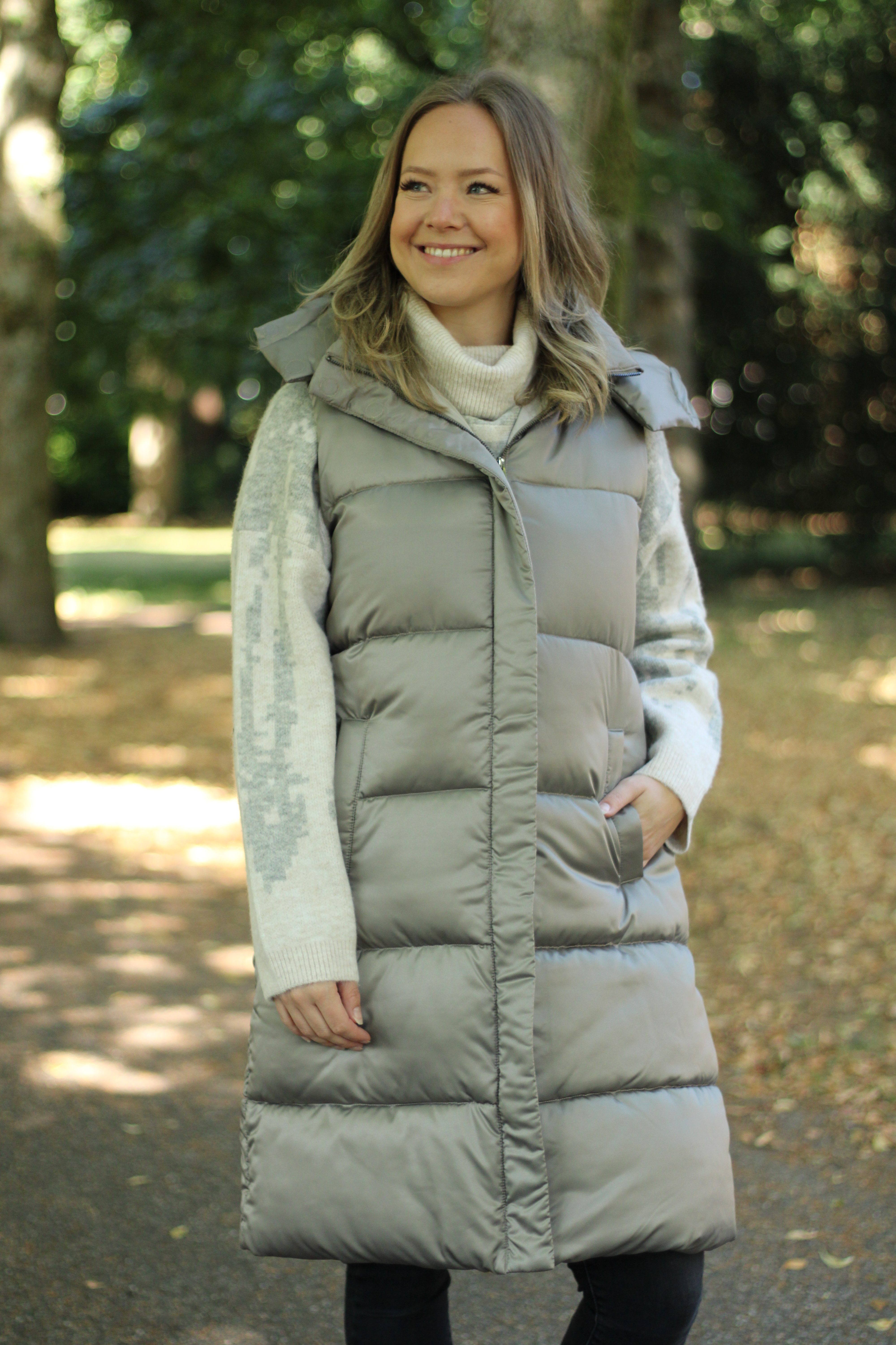 Rino & Pelle - Cherine Long Bodywarmer - Pebble