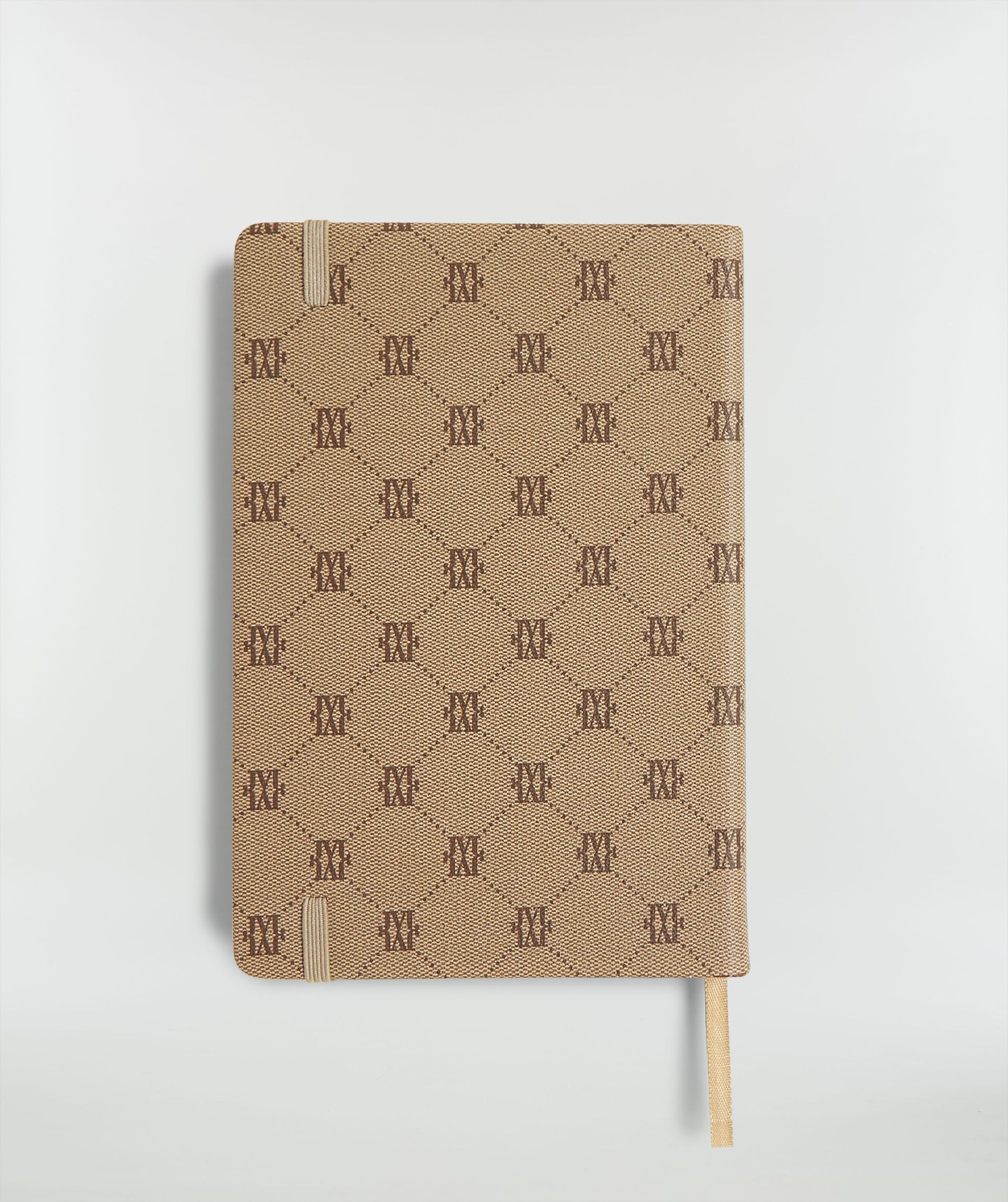 MARLOU notebook met logoprint - mink