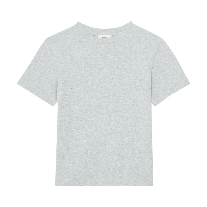 SMALLABLE BASICS T shirt Garçon Manche Courte Coton Bio | Gris chiné