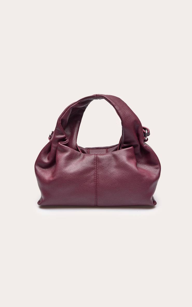 Rouge Bordeaux Mini Sac À Main Affaissé En Synthétique