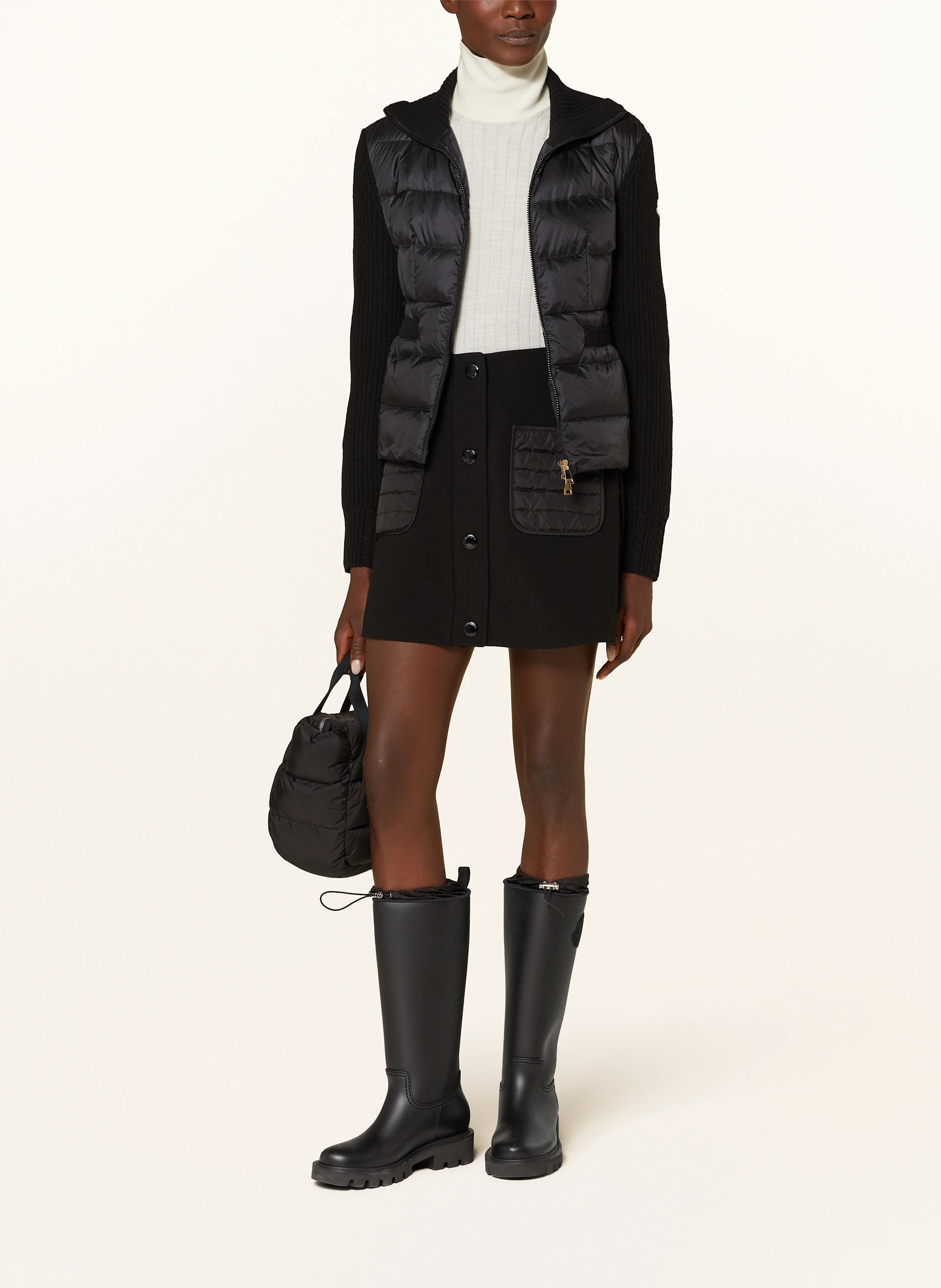 MONCLER Daunenjacke im Materialmix