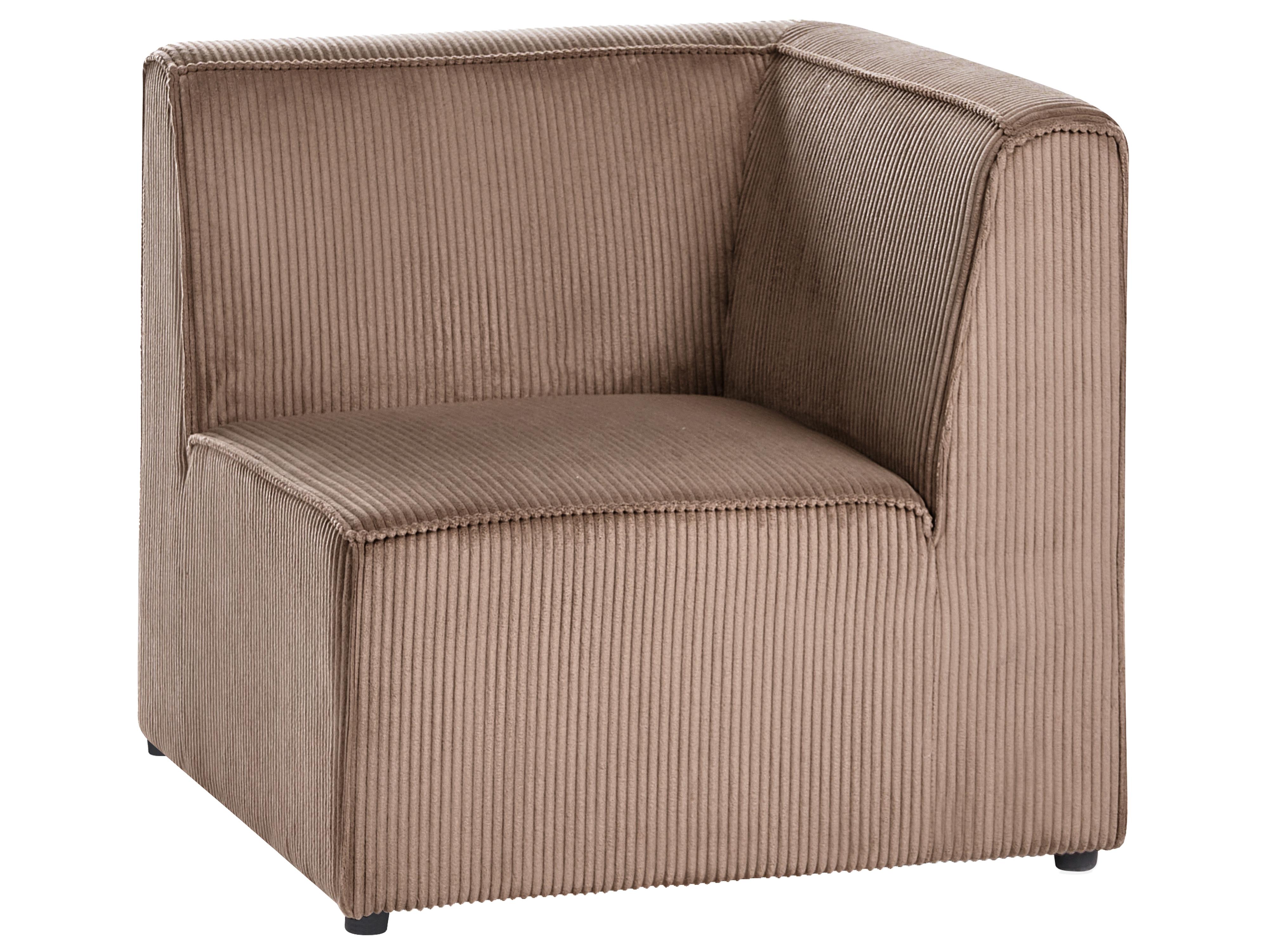 Modulaire hoekbank 4-zits LEMVIG Corduroy Zandbeige linkszijdig