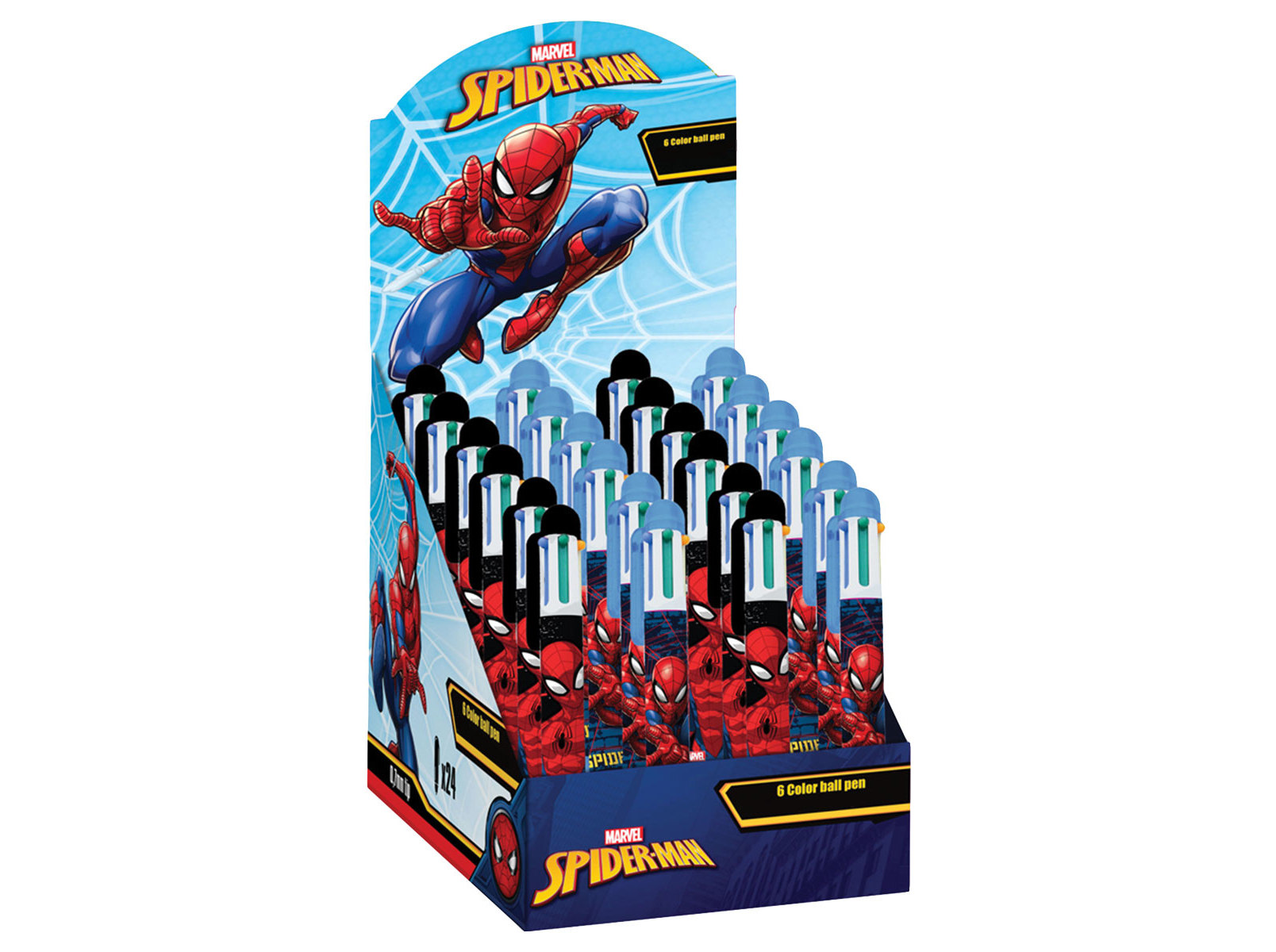 ESFEROGRÁFICA 6 CORES SPIDER-MAN MODELOS SORTIDOS