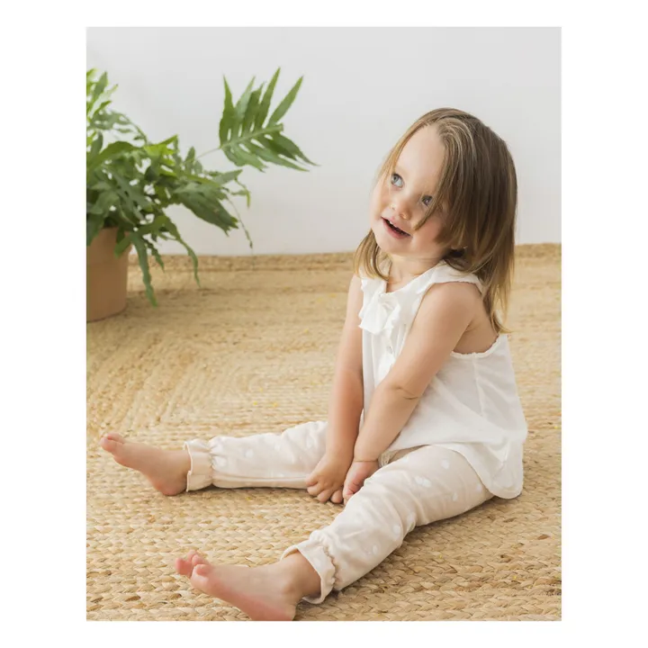 Búho Legging Coton Bio Pommes | Rose pâle