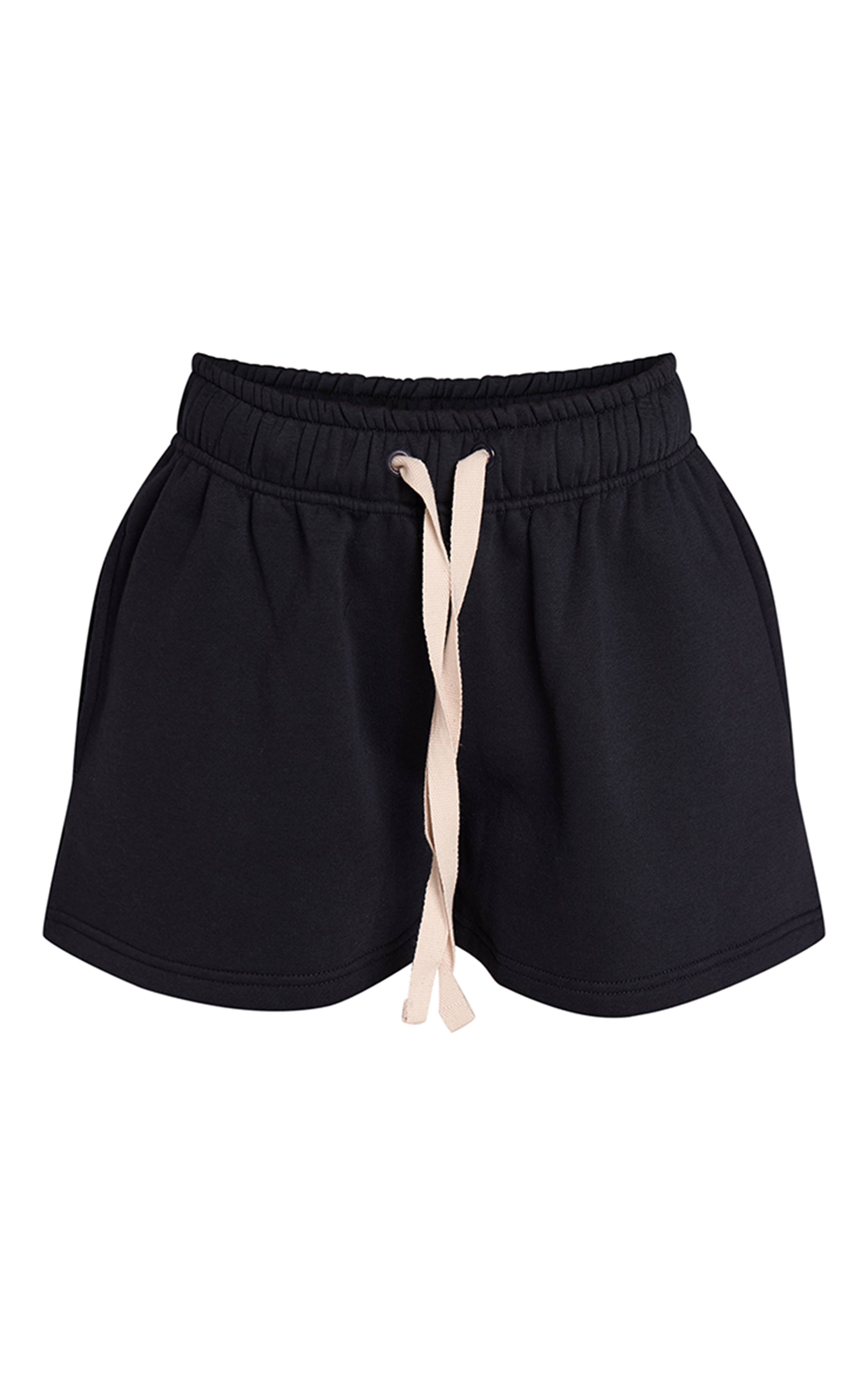 Bleu Marine Short De Jogging À Cordon Contrasté