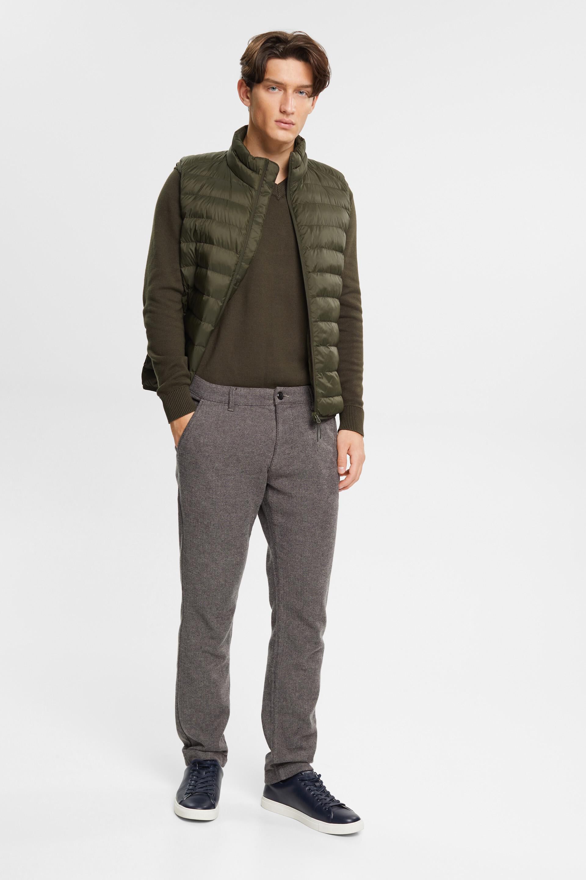 Pantalon slim à chevrons