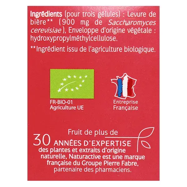Levedura de Cerveja Orgânica Naturaactive - 60 Cápsulas Vegetais
