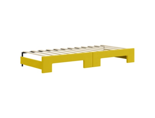 VIDAXL - Lit de jour avec lit gigogne jaune 80x200 cm velours