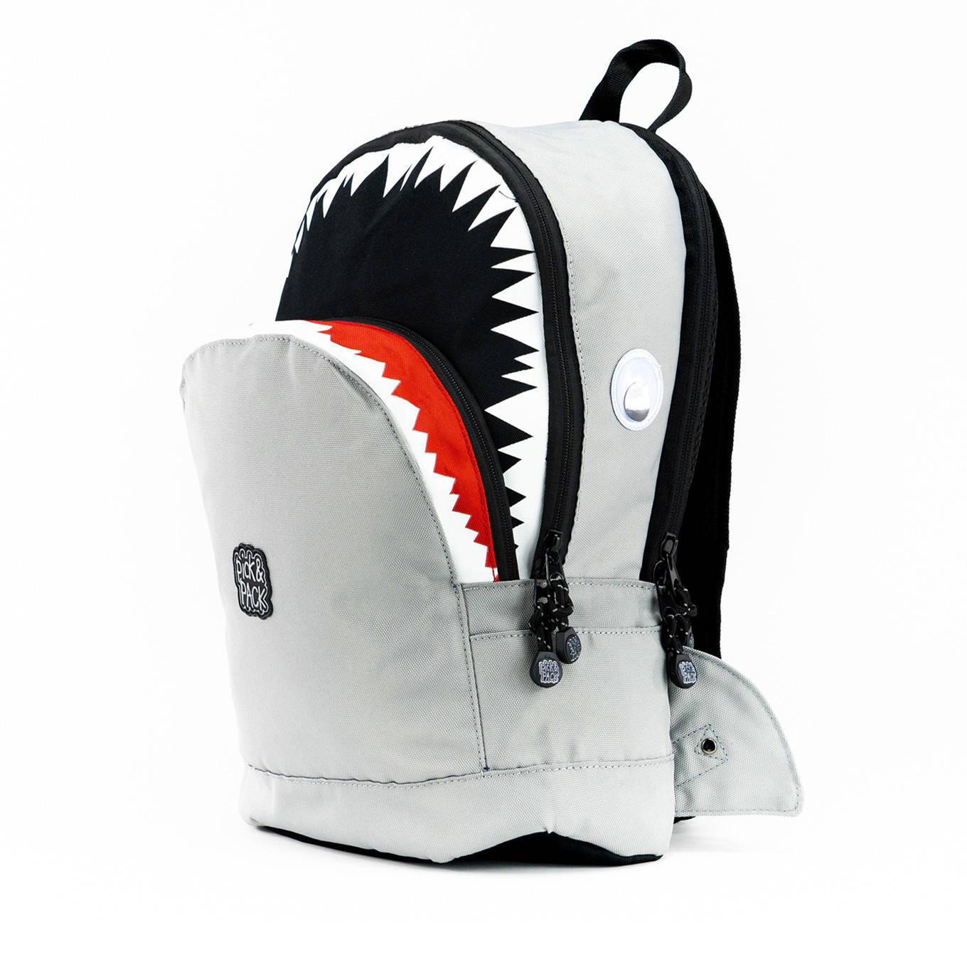 Pick & Pack rugzak Shark Shape M grijs