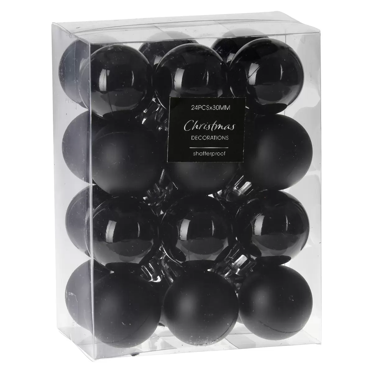 Weihnachtskugel Set schwarz Schwarz
