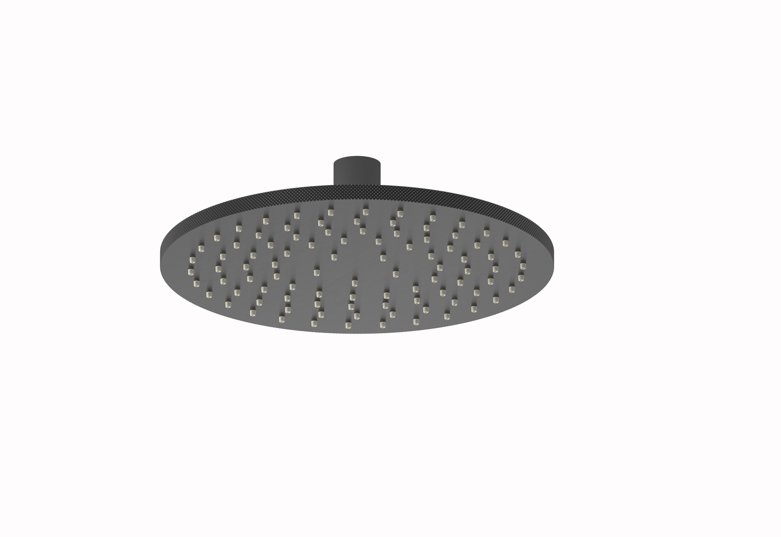 Plieger Roma hoofddouche 20cm geborsteld zwart chroom