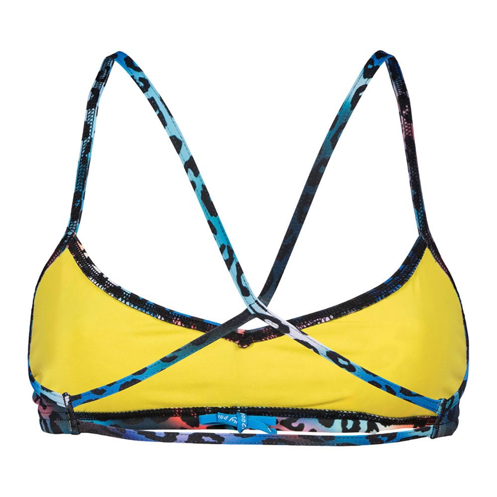 Arena BANDEAU LIVE - Haut maillot de bain Femme neon blue multi/yellow star