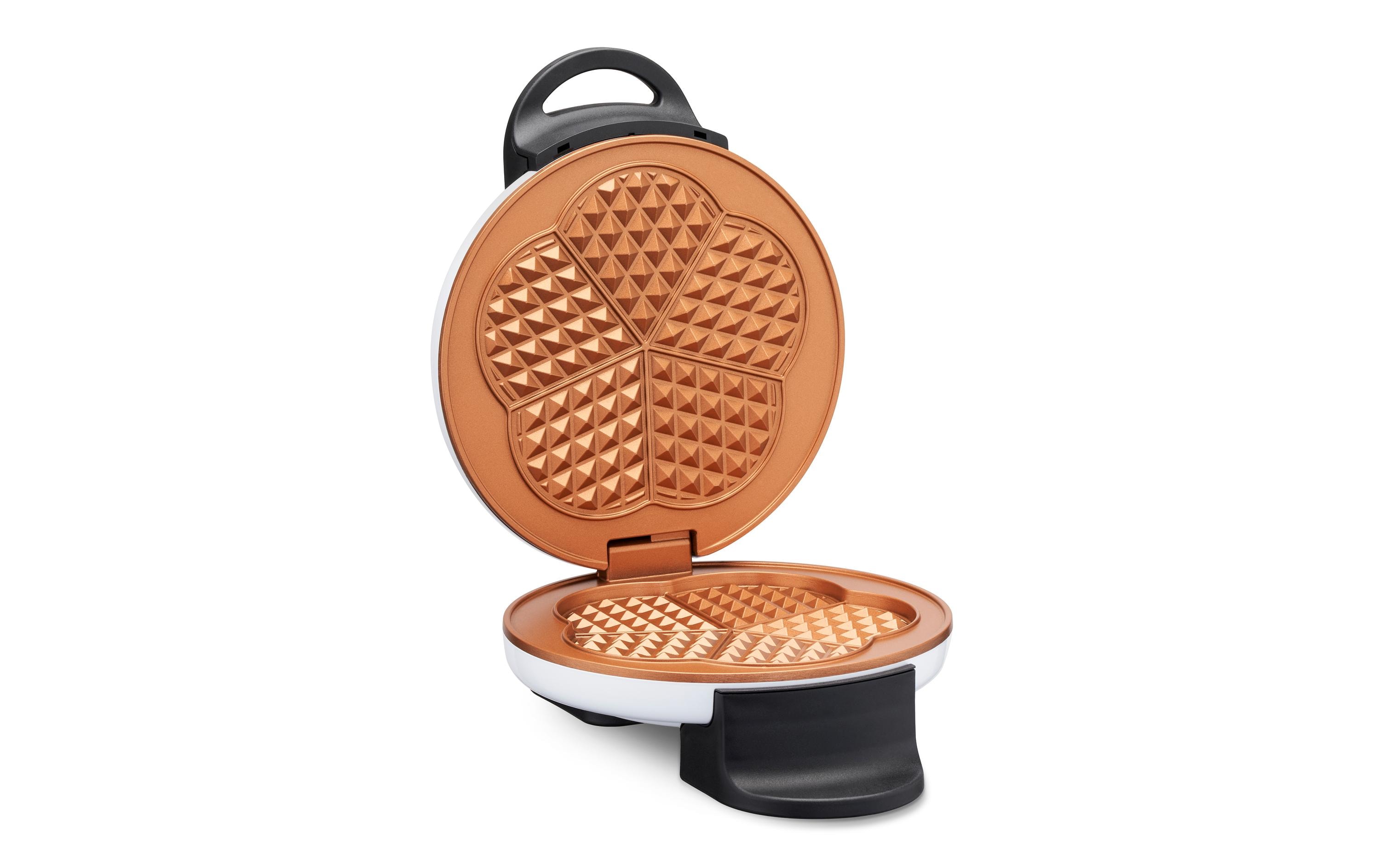 Waffeleisen Retro Waffles Bronze/WeissWaffeleisen im coolen Retro-Design