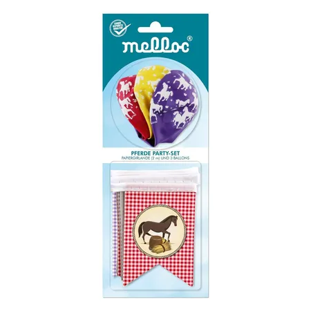 Melloc Partyset Pferde aus Ballons und Papiergirlande ca. 2m