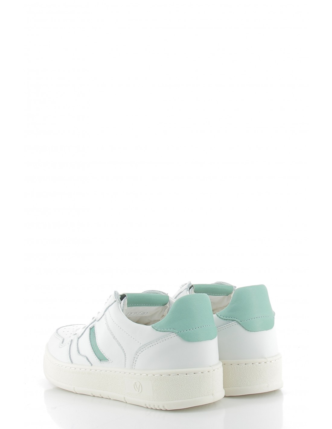 valentino Baskets de ville femme apollo cuir blanc/verte