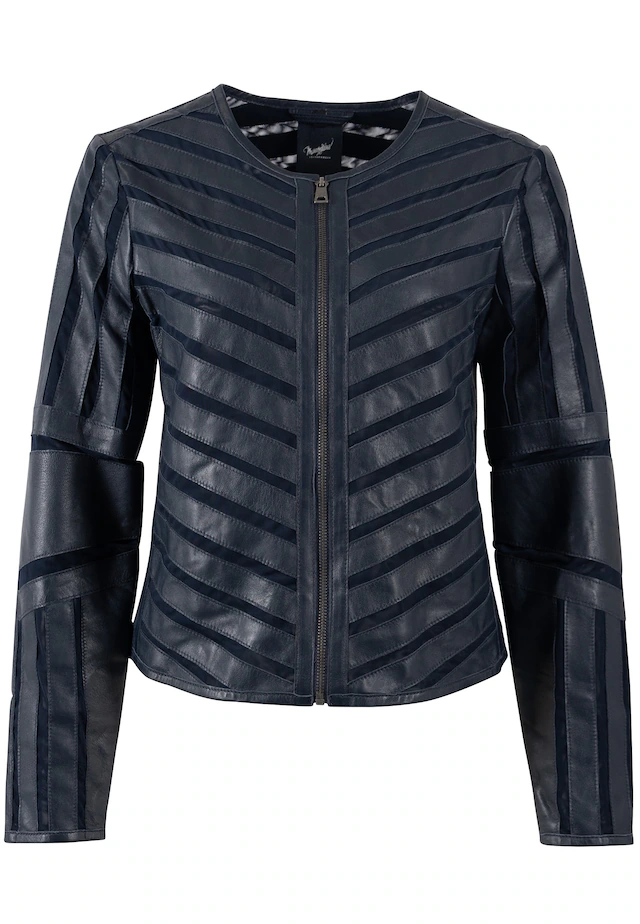 Mauritius Lederjacke »MWSuri« im Materialmix, Mesh-Einsätze