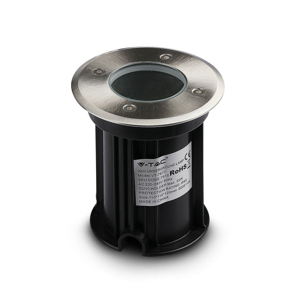 V-TAC VT-7677RD - Ondergrondse buitenverlichting - Fittingen - Zwart - GU10 - IP65
