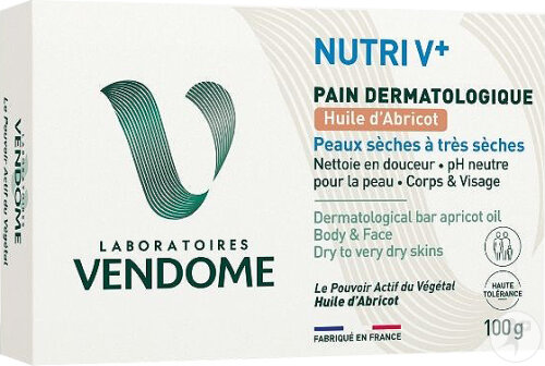 Laboratoires Vendôme Nutriv+ Pain Dermatologique Abricot 100g