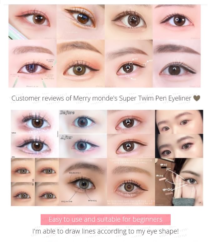 Merry monde - Super Twim Pen Eyeliner - 5 Types