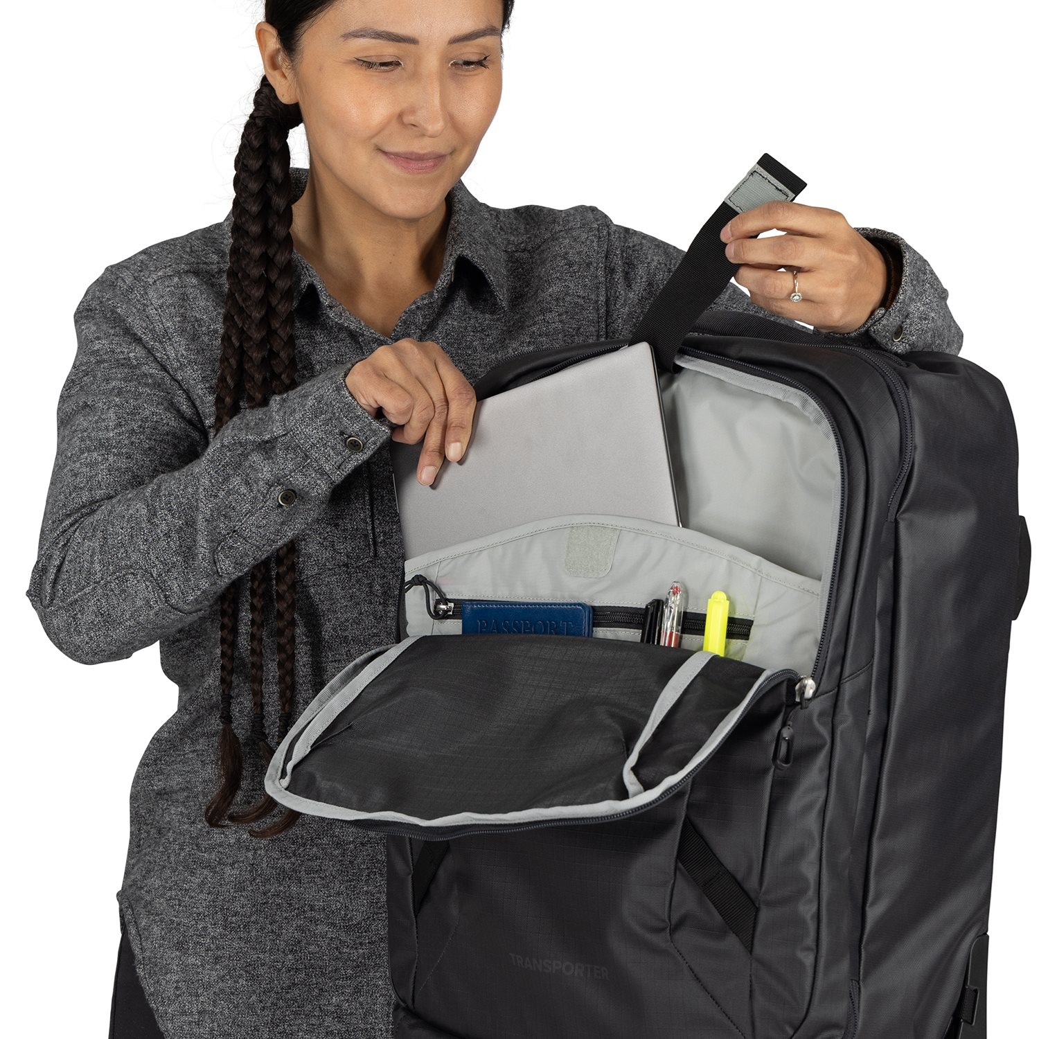 Osprey Transporter Wheeled Carry On raven black-black